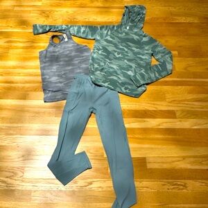 Athleta Girl Size 14 leggings/ tank top/ sweater set